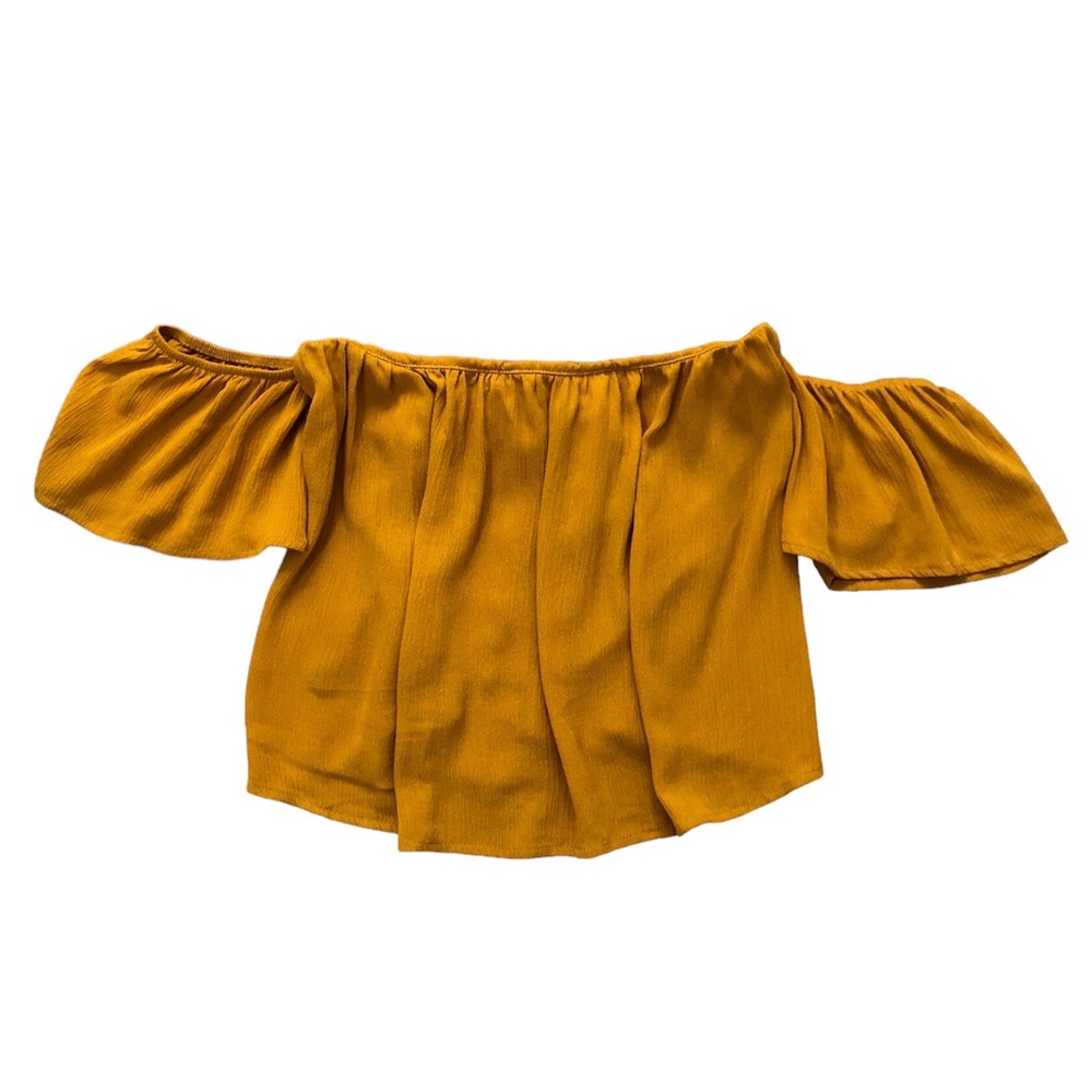 Off The Shoulder Open Back Tie Top- Size Large